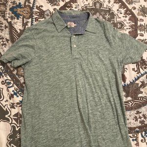 Faherty Polo Shirt Size Large Heather Green